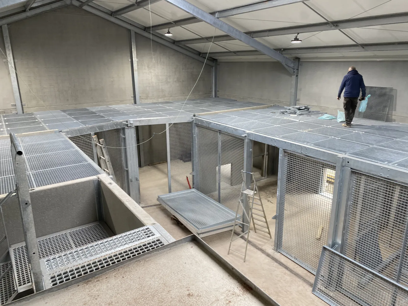 Structure métallique pour enclos de lions réalisée par Design Ferronnerie