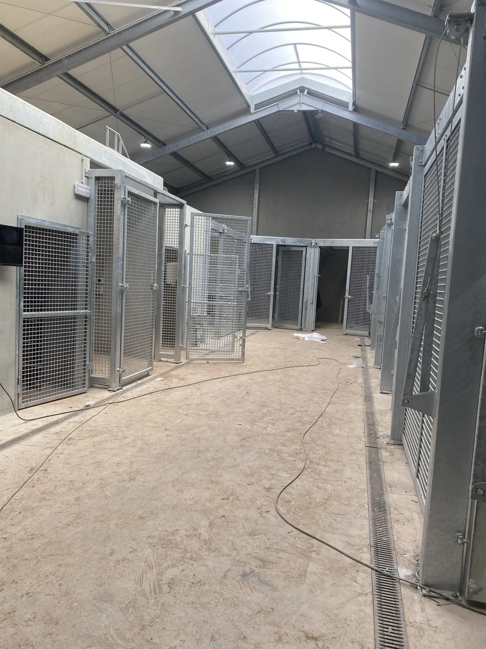 Structure métallique pour enclos de lions réalisée par Design Ferronnerie